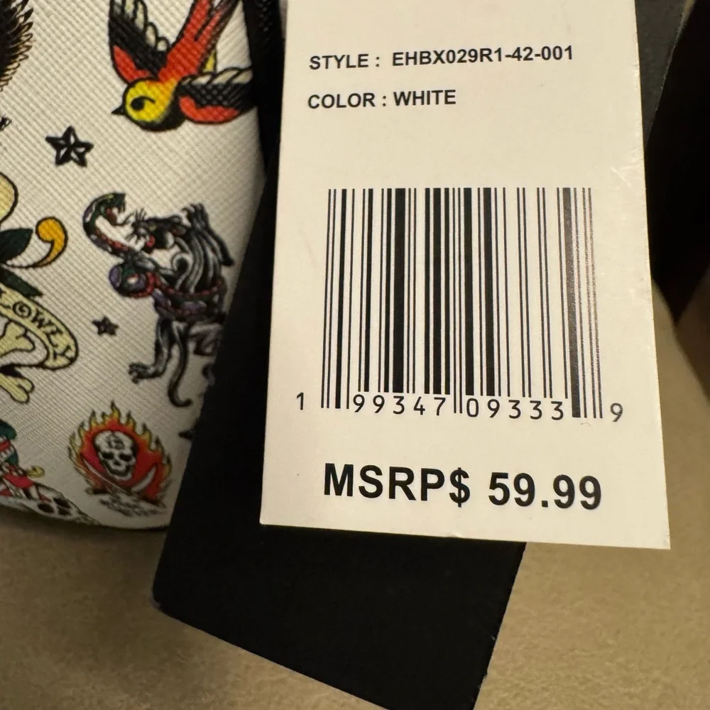 Ed Hardy Shoulder Bag with Colorful Tattoo Print, 9